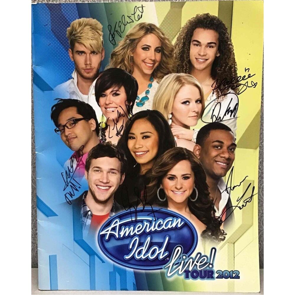 American Idol 2012 Live Tour Booklet Signed Autograph Great Condition Rare Item